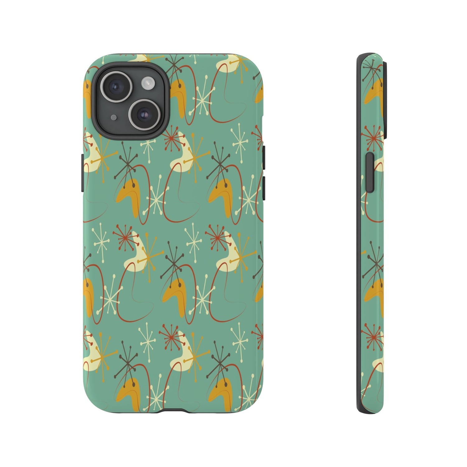 Retro 50s Atomic Starburst Mid Century Modern iPhone Tough Case