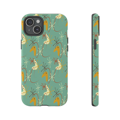 Retro 50s Atomic Starburst Mid Century Modern iPhone Tough Case