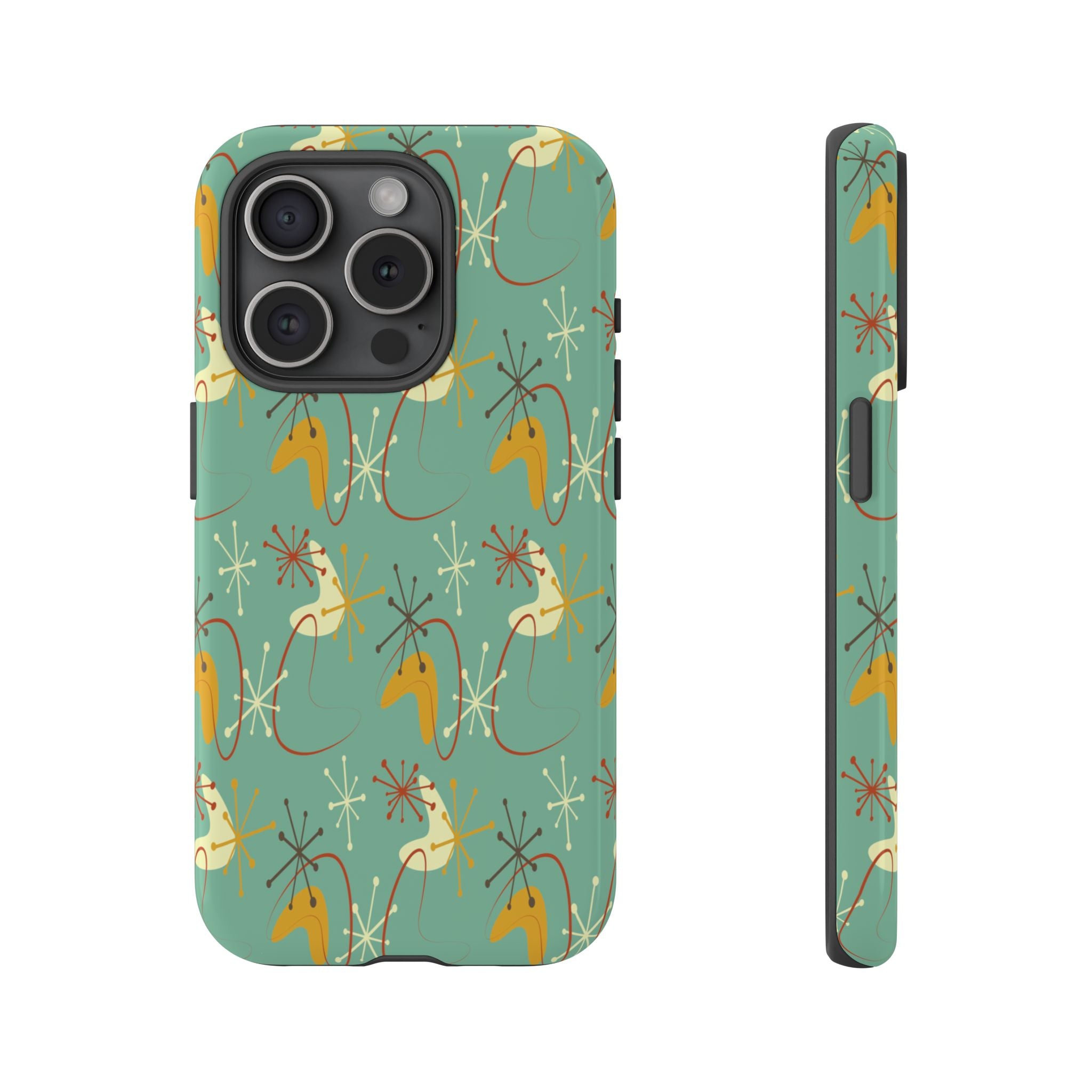 Retro 50s Atomic Starburst Mid Century Modern iPhone Tough Case
