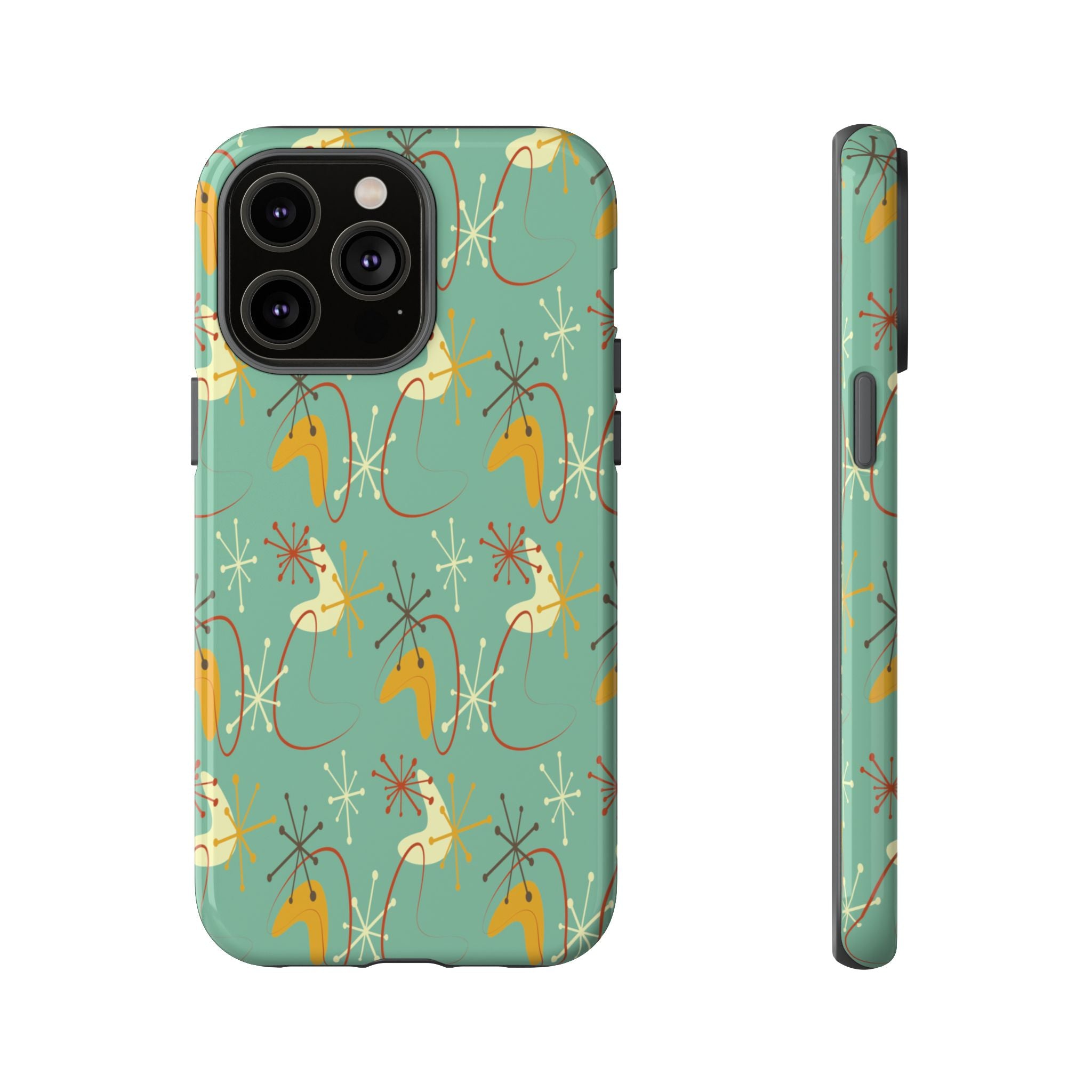 Retro 50s Atomic Starburst Mid Century Modern iPhone Tough Case