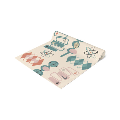 Atomic 1950s Mid Century Modern Retro Table Runner