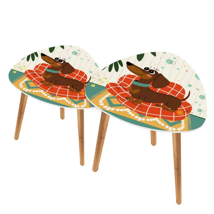 Atomic Doxie Dachshund Mid Century Modern Retro Nesting Tables
