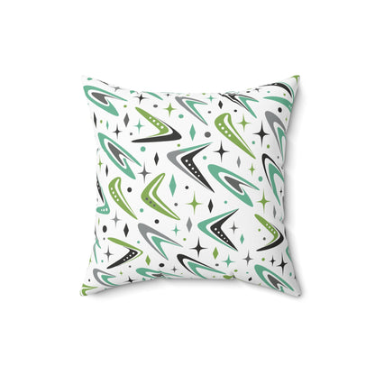 Atomic Boomerang Mid Century Modern Retro Throw Pillow