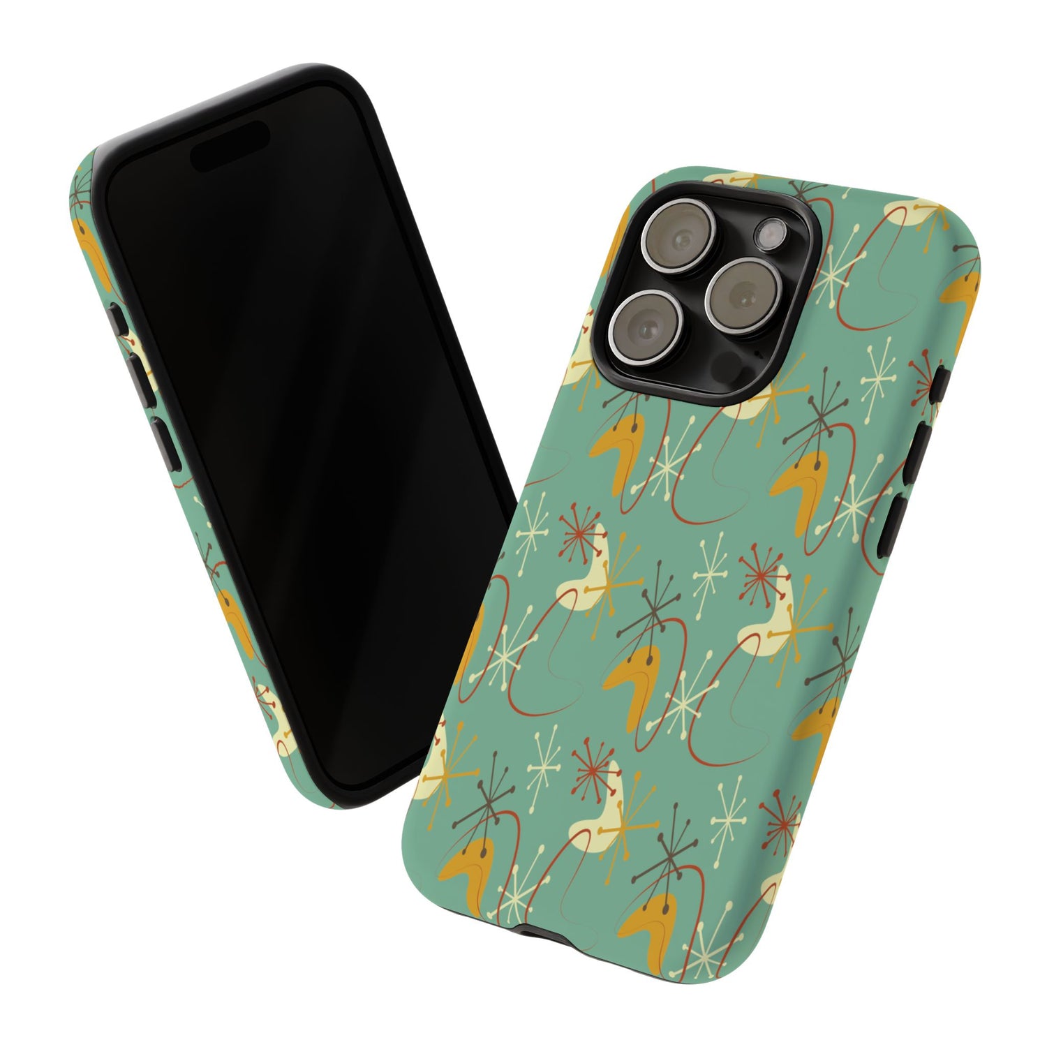 Retro 50s Atomic Starburst Mid Century Modern iPhone Tough Case