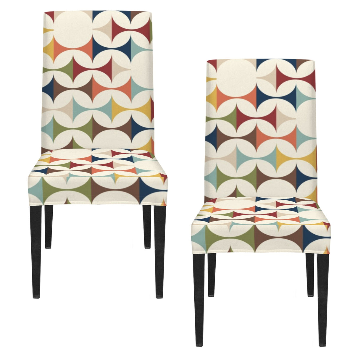 Scandinavian Danish Geometric Mid Century Modern Chair Slipcover