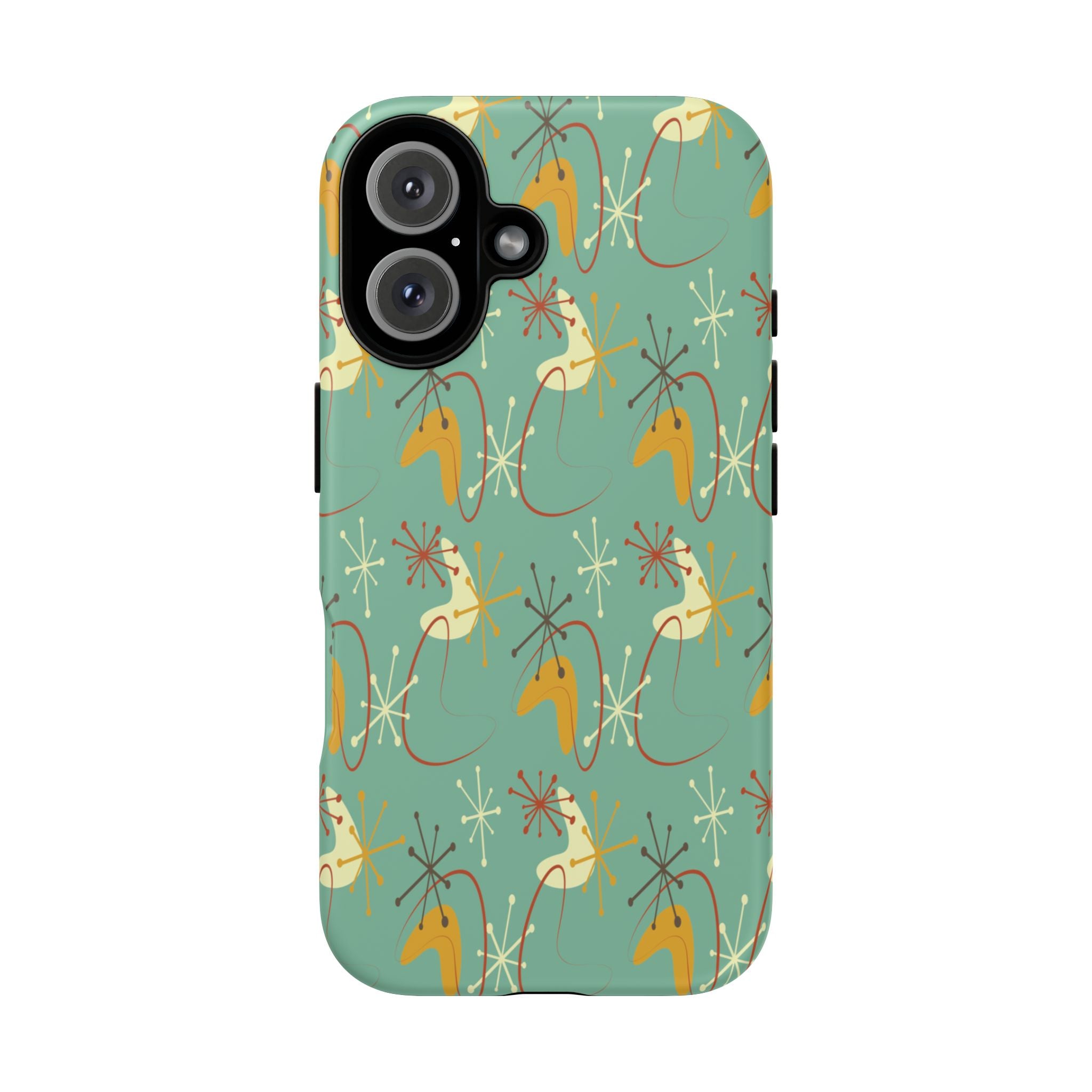 Retro 50s Atomic Starburst Mid Century Modern iPhone Tough Case