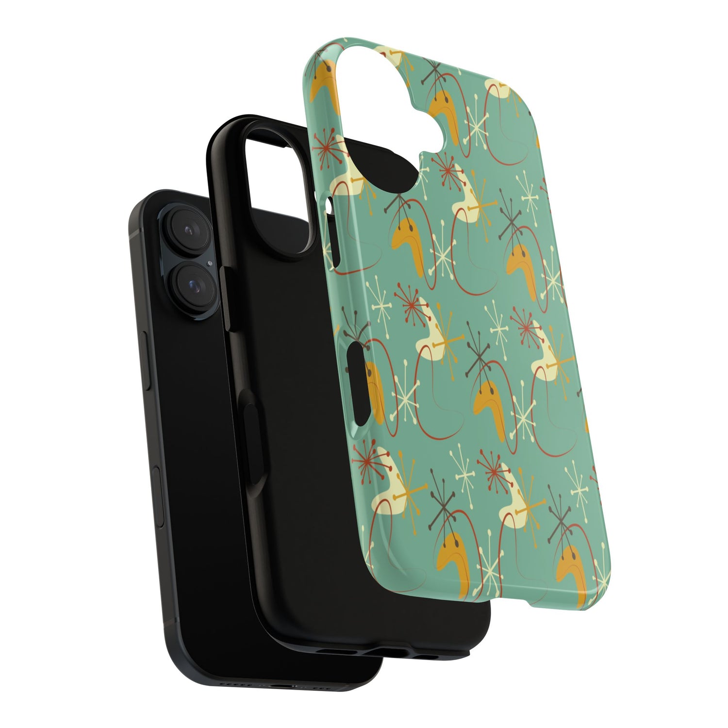 Retro 50s Atomic Starburst Mid Century Modern iPhone Tough Case