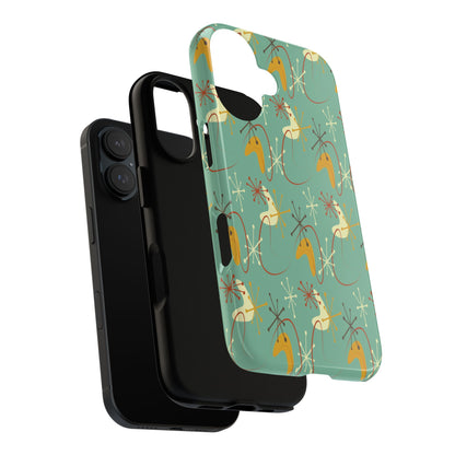 Retro 50s Atomic Starburst Mid Century Modern iPhone Tough Case