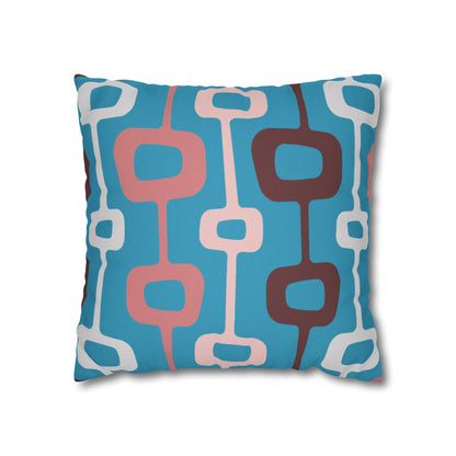 Retro Geometric Pillow Cover, Mid Century Modern Atomic Shape Cushion, 70s Groovy Home Decor Accent