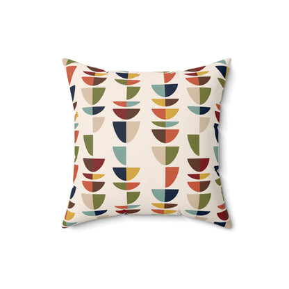 Mid Century Modern Retro Geometric Abstract MCM Throw Pillow