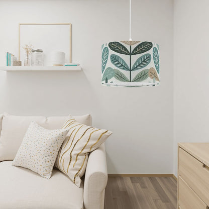 Mid Century Modern Scandinavian Floral Retro Botanical Pendant Lamp