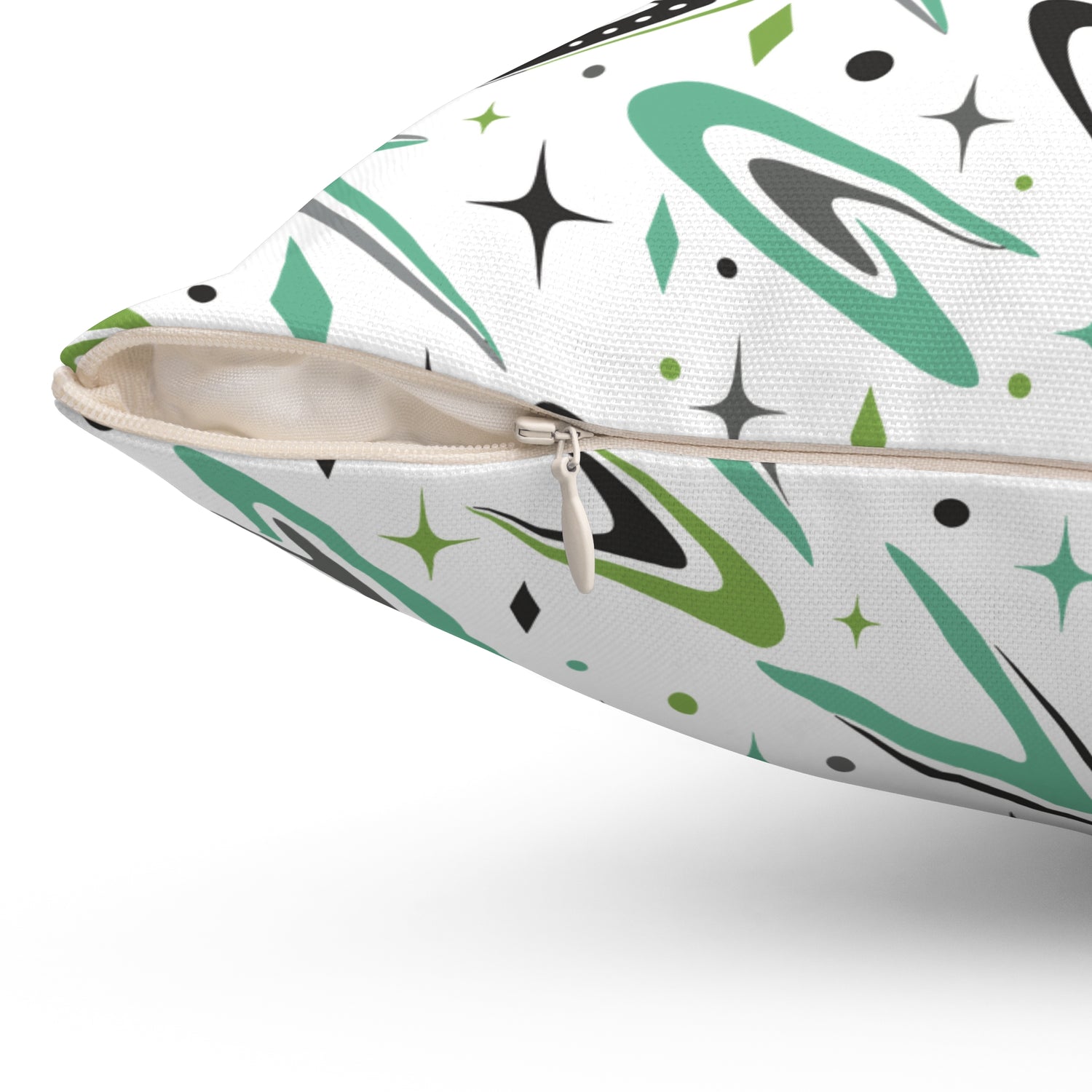 Atomic Boomerang Mid Century Modern Retro Throw Pillow