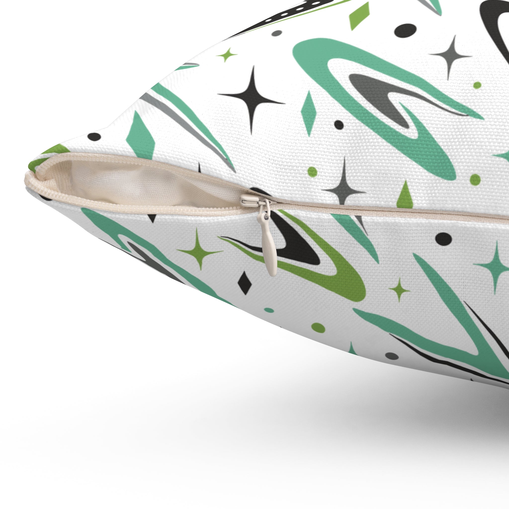 Atomic Boomerang Mid Century Modern Retro Throw Pillow