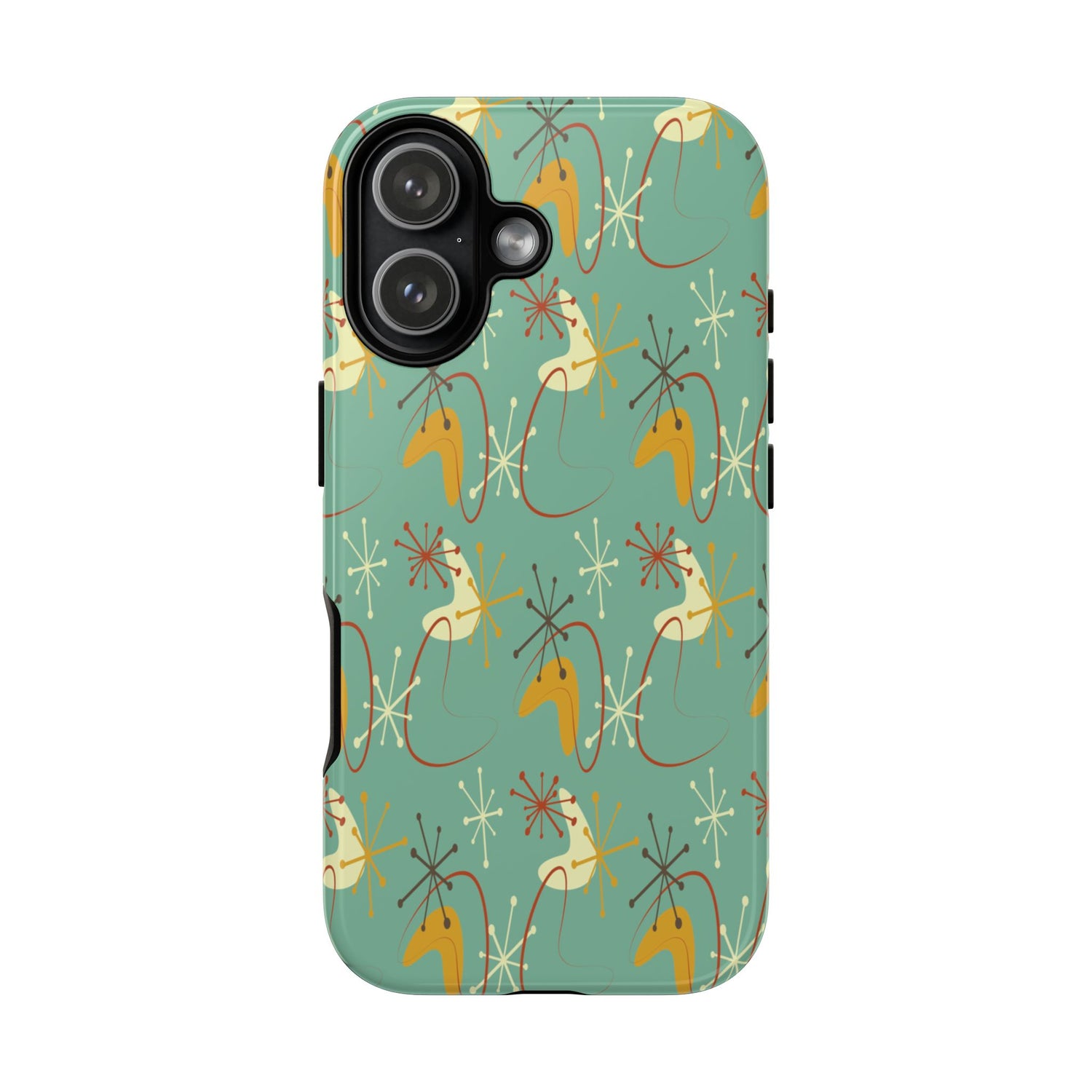 Retro 50s Atomic Starburst Mid Century Modern iPhone Tough Case