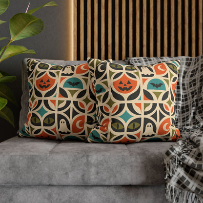 Retro Halloween Throw Pillow Cover | Spooky MCM Decor