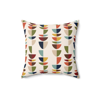 Mid Century Modern Retro Geometric Abstract MCM Throw Pillow