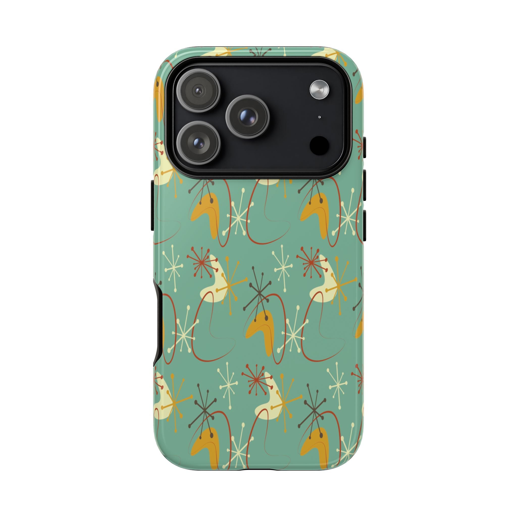 Retro 50s Atomic Starburst Mid Century Modern iPhone Tough Case