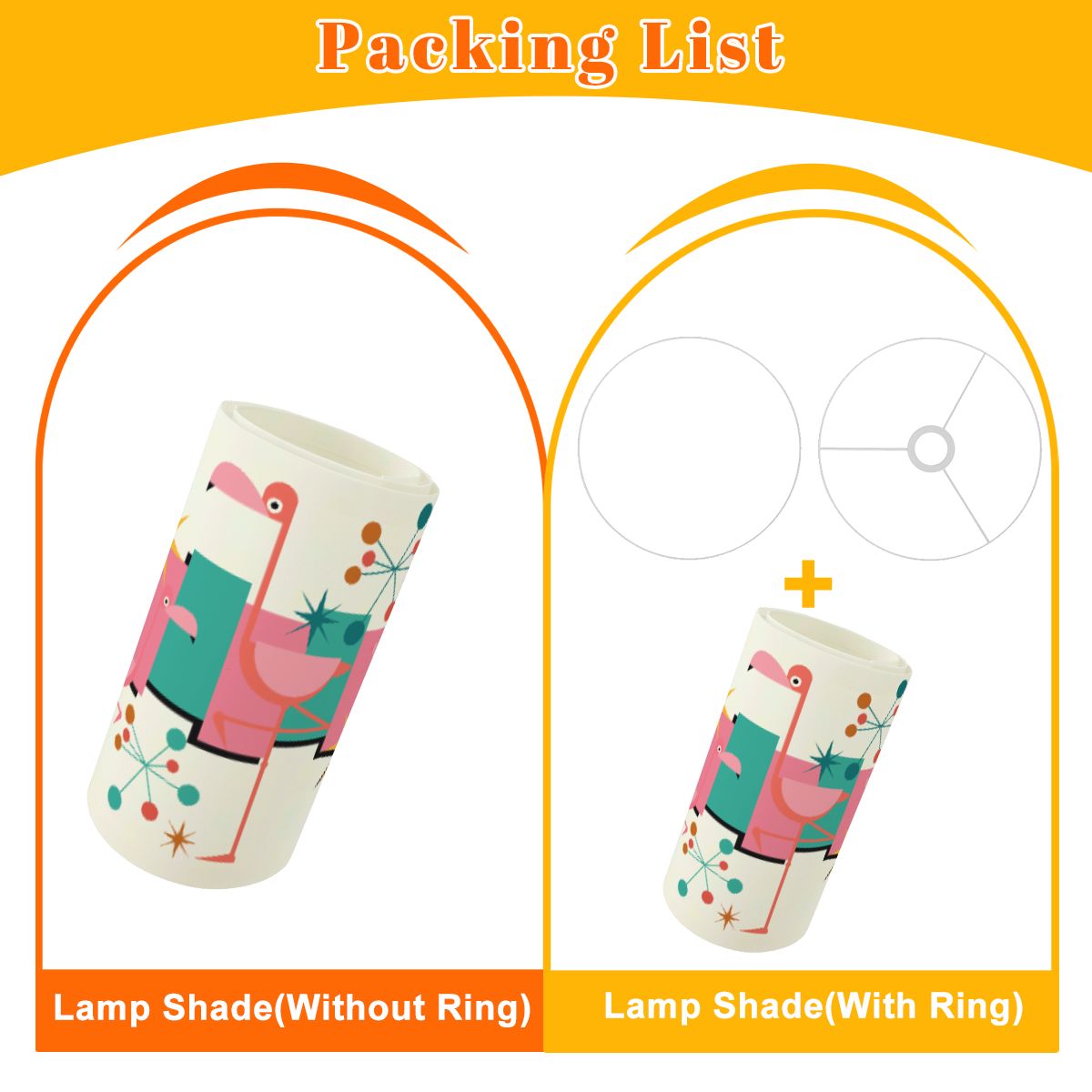 Palm Springs Flamingo 1950s Mid Century Modern Retro Lamp Shade