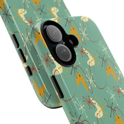 Retro 50s Atomic Starburst Mid Century Modern iPhone Tough Case
