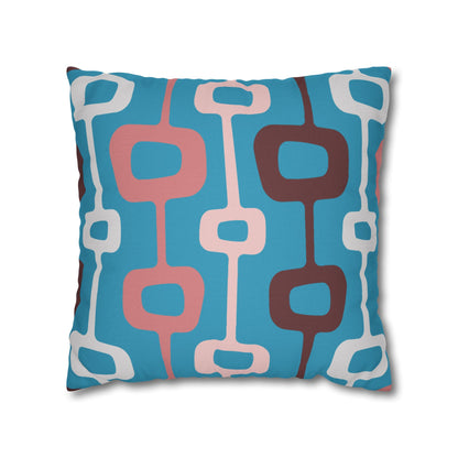 Retro Geometric Pillow Cover, Mid Century Modern Atomic Shape Cushion, 70s Groovy Home Decor Accent