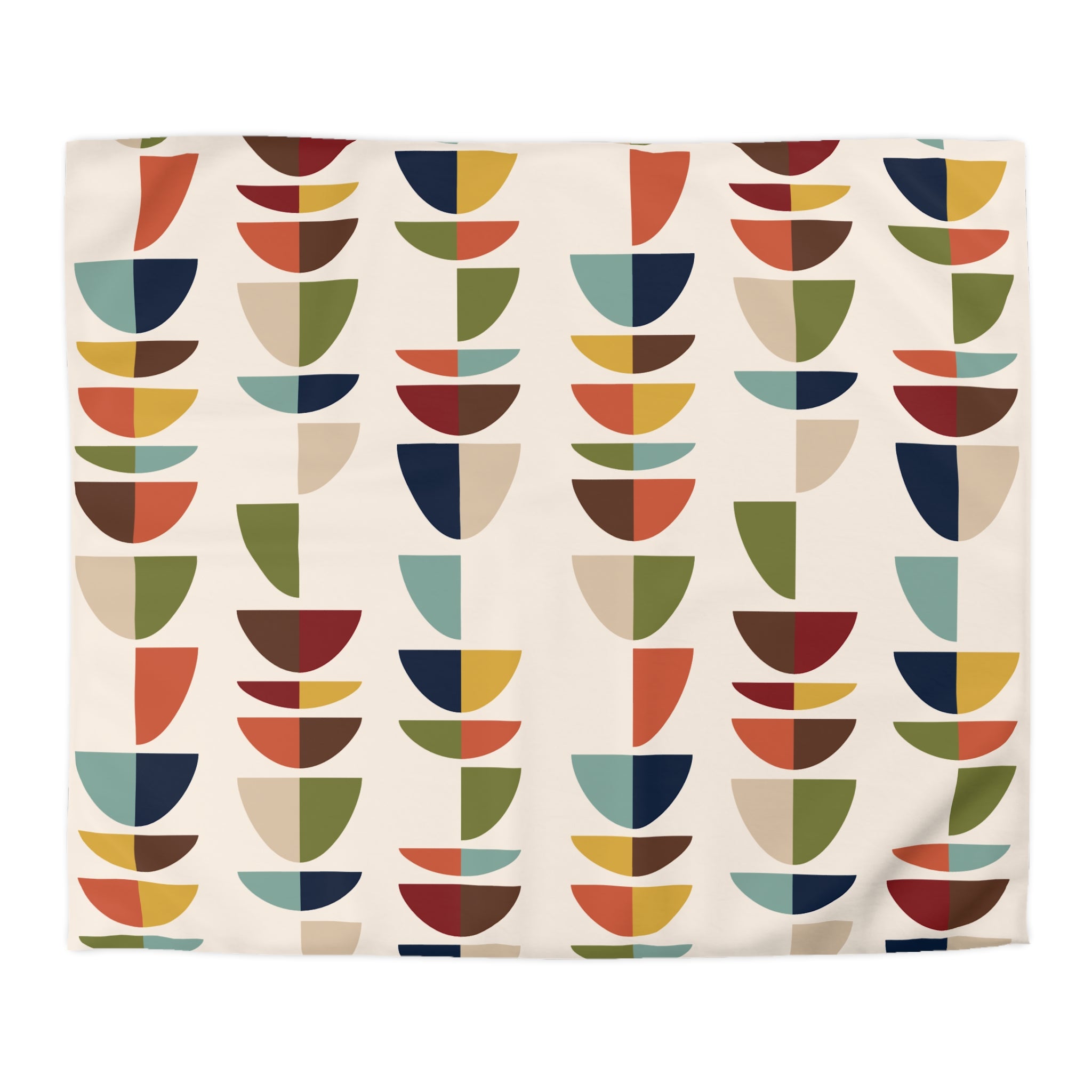 Mid Century Modern Retro Geometric Abstract MCM Duvet Cover