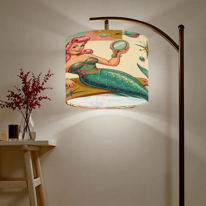 Kitschy 1950s Retro Mermaid Atomic Starburst Lamp Shade