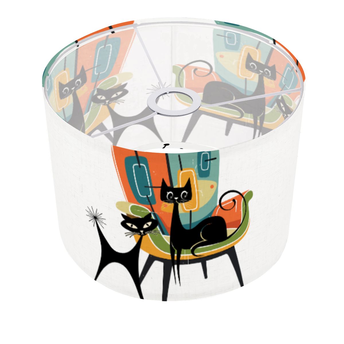 Atomic Cat Mid Century Modern Retro 1950s Lounge Art Lamp Shade