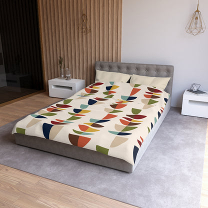 Mid Century Modern Retro Geometric Abstract MCM Duvet Cover