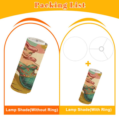 Kitschy 1950s Retro Mermaid Mid Century Modern Lamp Shade