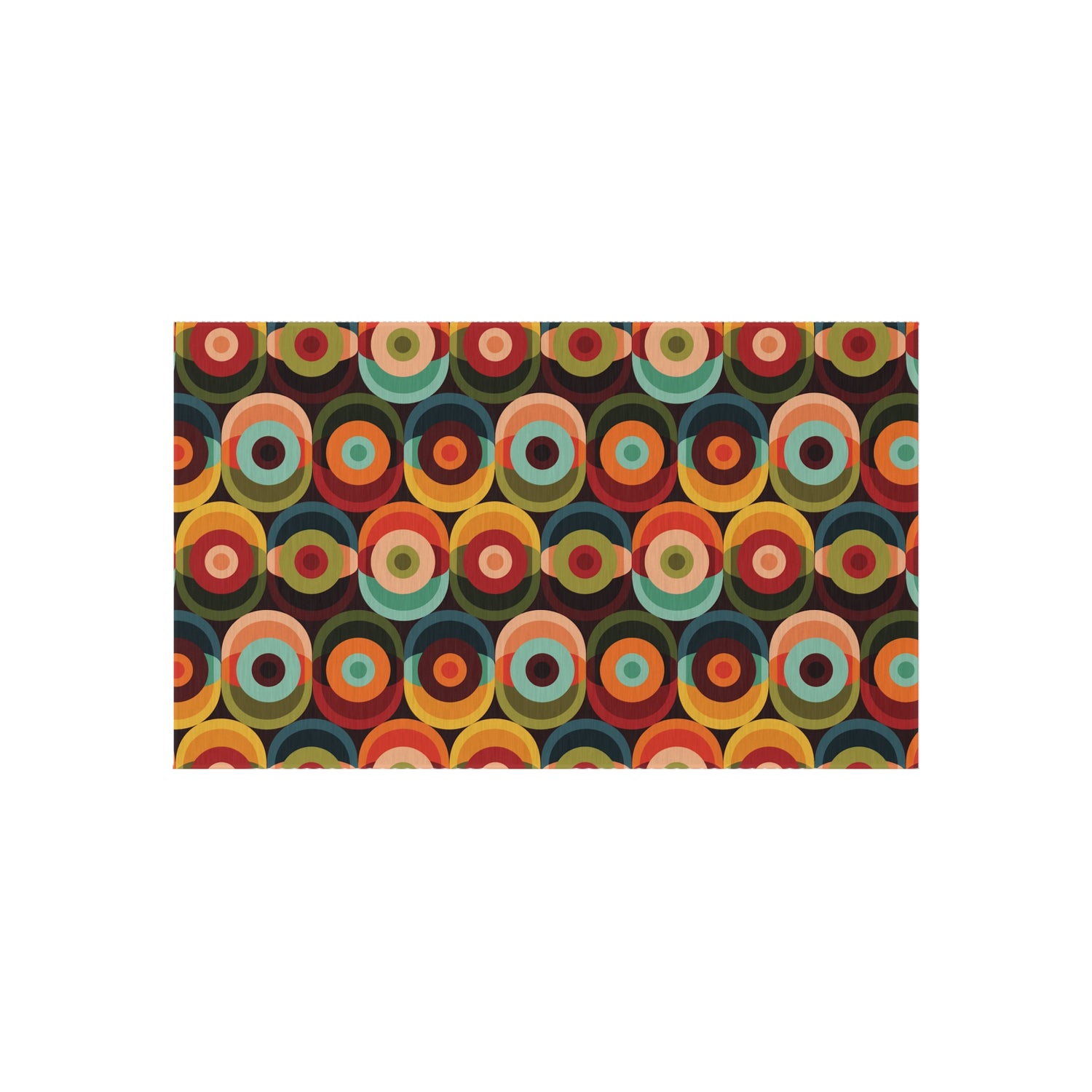 Groovy Retro Orb Mid Century Modern Outdoor Rug