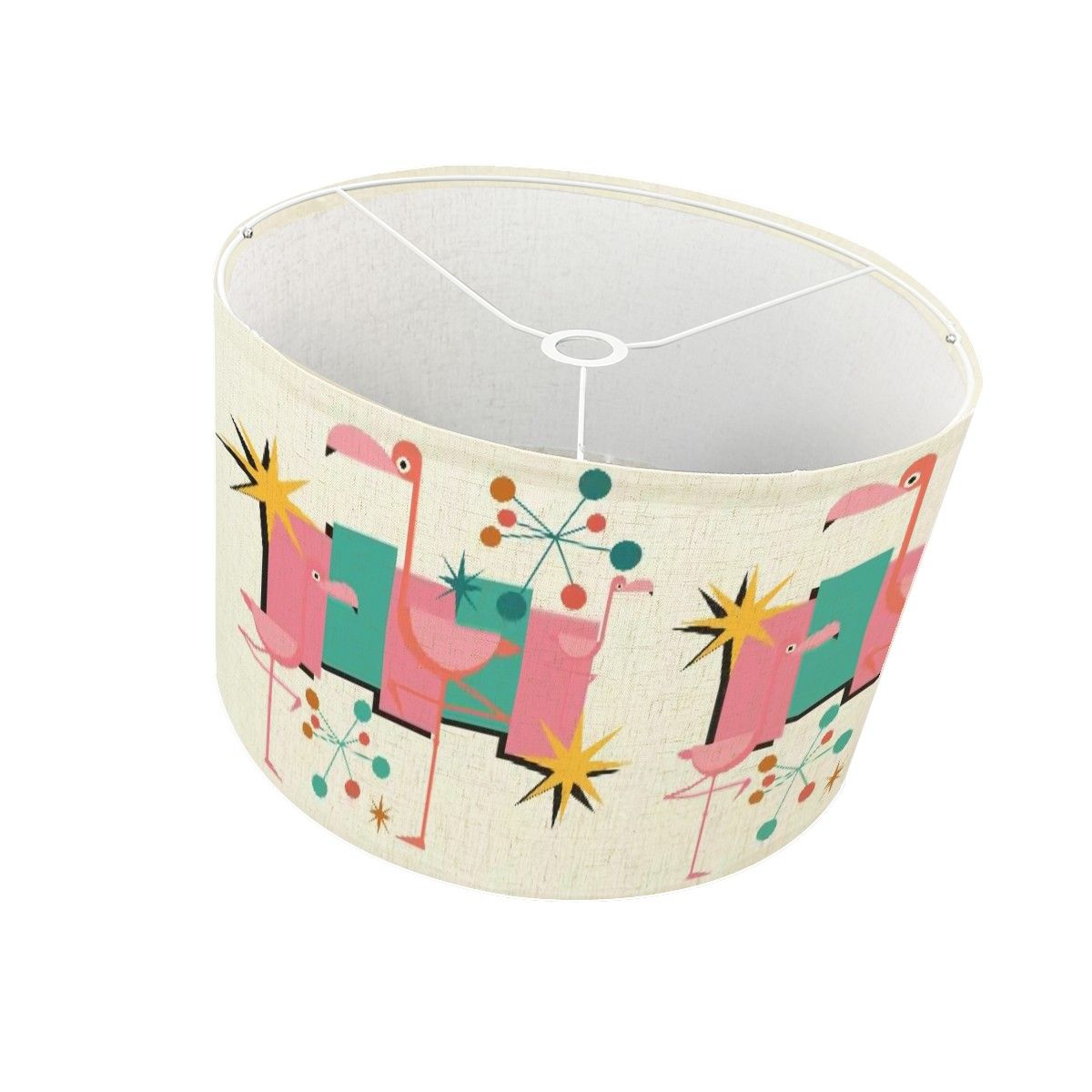 Kitschy 1950s Palm Springs Flamingo Mid Century Modern Lamp Shade