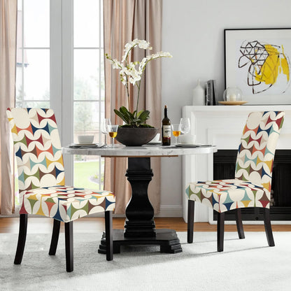 Scandinavian Danish Geometric Mid Century Modern Chair Slipcover
