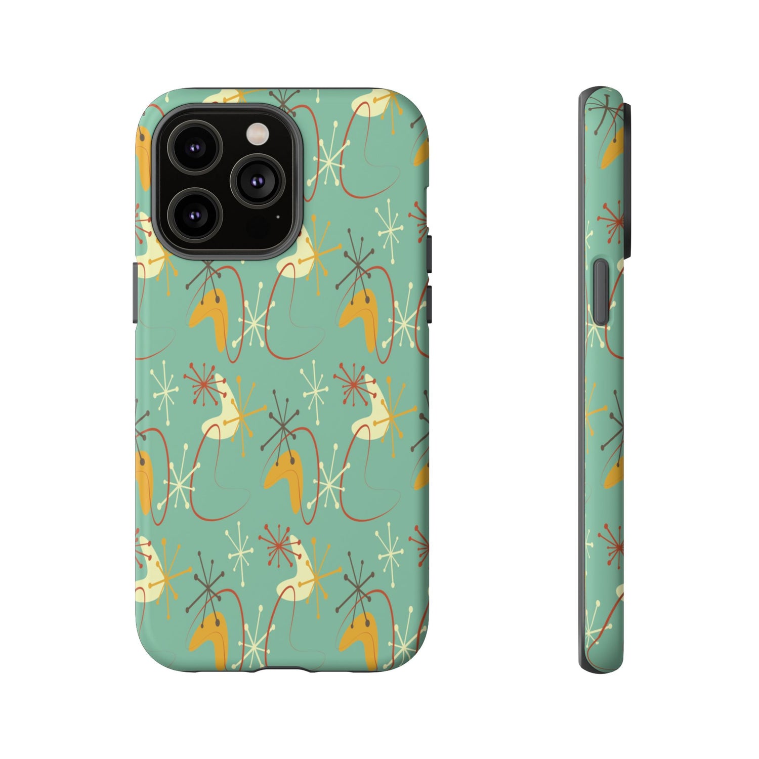 Retro 50s Atomic Starburst Mid Century Modern iPhone Tough Case