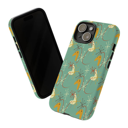 Retro 50s Atomic Starburst Mid Century Modern iPhone Tough Case