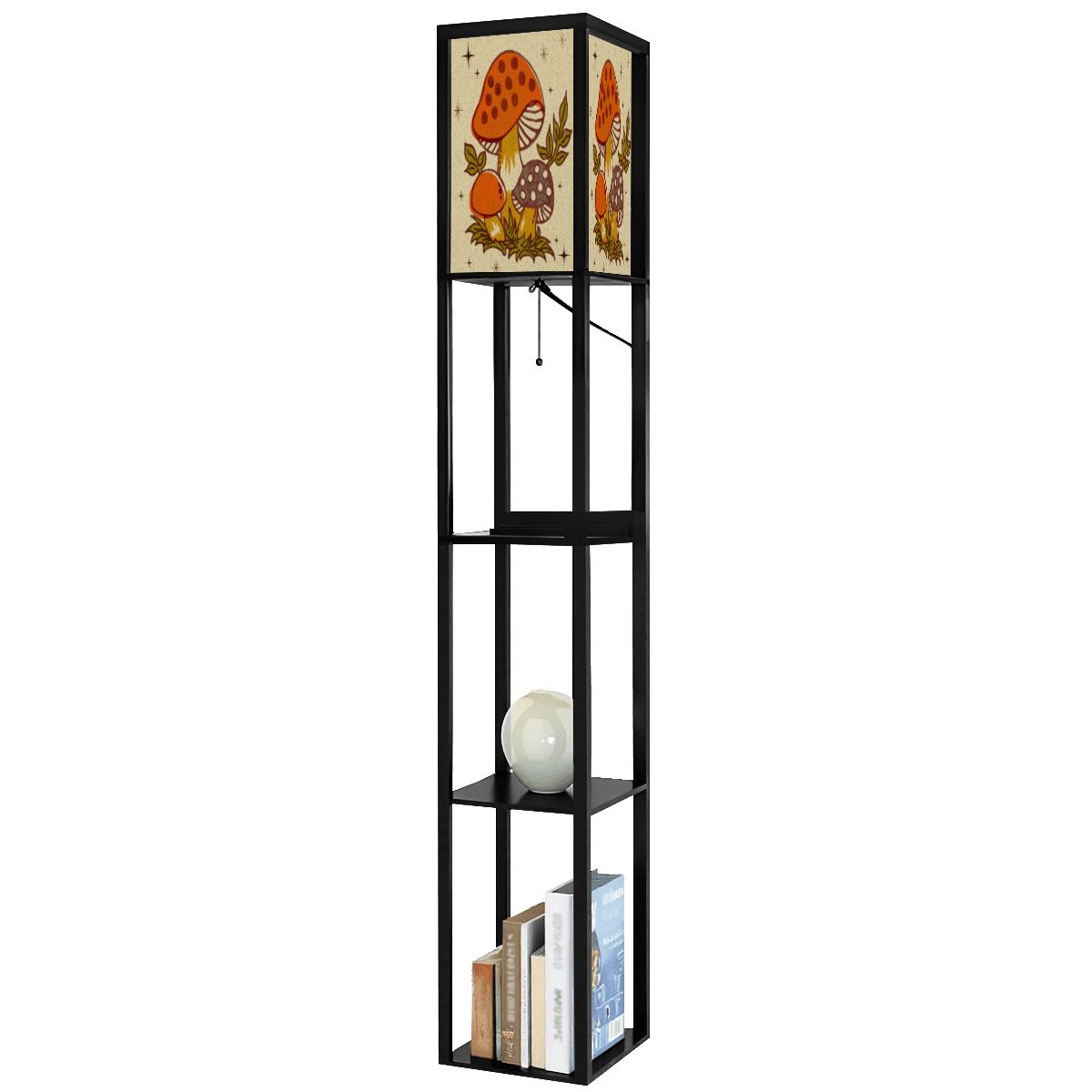 Merry Mushroom Mid Century Modern Retro Floor Lamp with Shelves