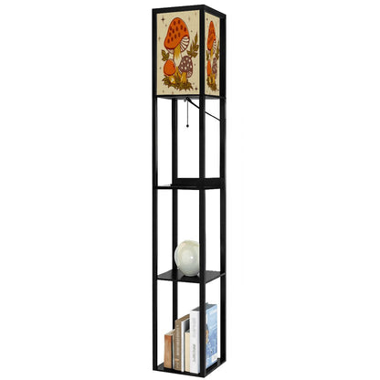 Merry Mushroom Mid Century Modern Retro Floor Lamp with Shelves