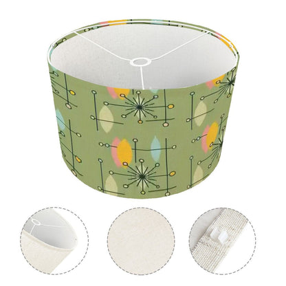 Mid Century Modern Starburst Drum Lamp Shade, Retro Atomic Sputnik Accent Lighting