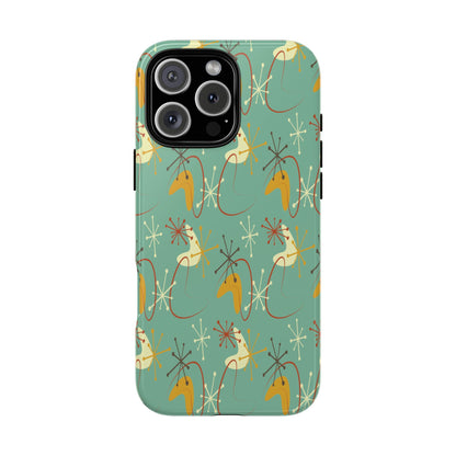 Retro 50s Atomic Starburst Mid Century Modern iPhone Tough Case