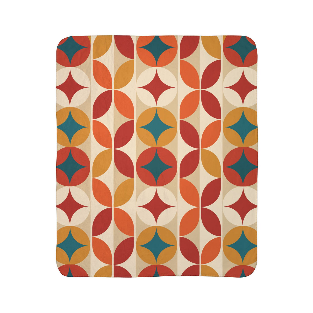 Groovy 70s Mod Geometric Mid Century Modern Throw Blanket