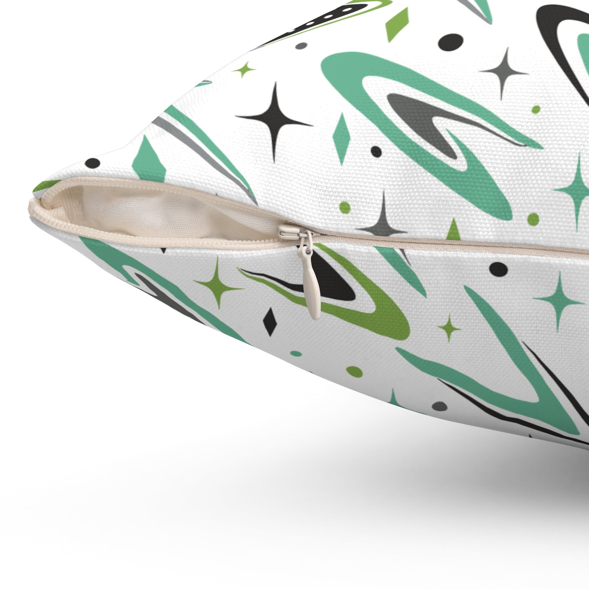 Atomic Boomerang Mid Century Modern Retro Throw Pillow
