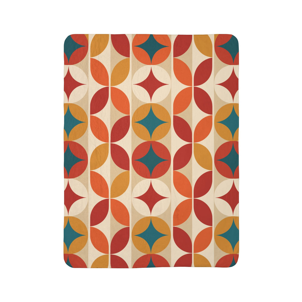 Groovy 70s Mod Geometric Mid Century Modern Throw Blanket