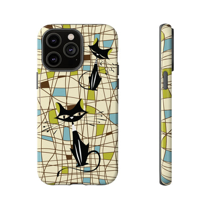 Atomic Cat Mid Century Modern Retro Chic iPhone Cases