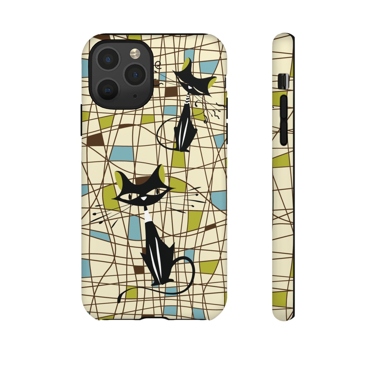 Atomic Cat Mid Century Modern Retro Chic iPhone Cases