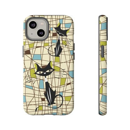 Atomic Cat Mid Century Modern Retro Chic iPhone Cases