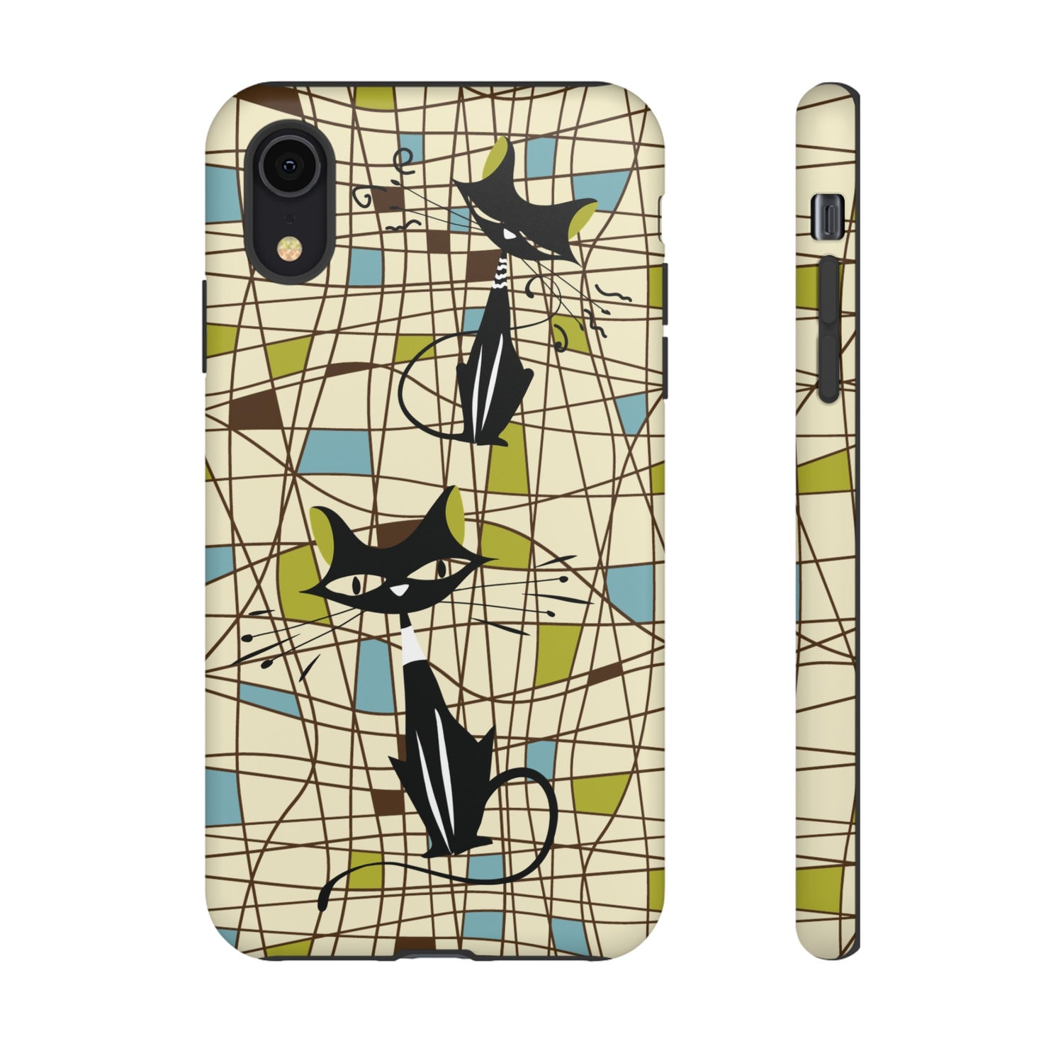 Atomic Cat Mid Century Modern Retro Chic iPhone Cases