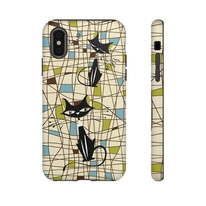 Atomic Cat Mid Century Modern Retro Chic iPhone Cases