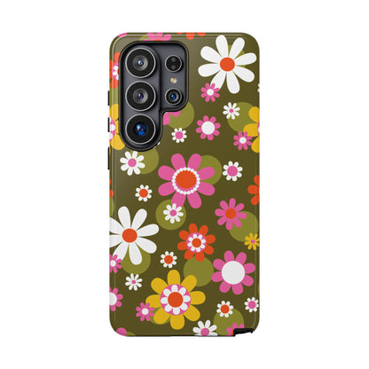 Groovy 70s Flower Power Retro Daisy Samsung Galaxy Series Case