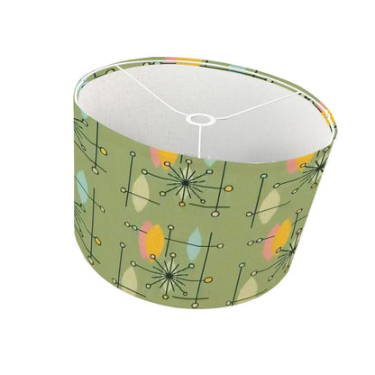 Mid Century Modern Starburst Drum Lamp Shade, Retro Atomic Sputnik Accent Lighting