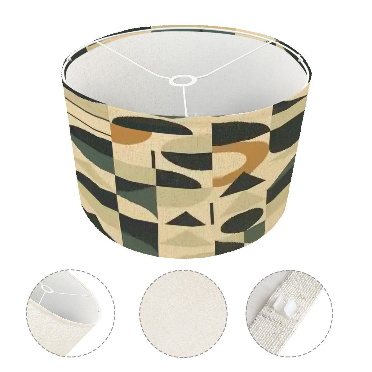 Mid Century Modern Bauhaus Geometric Retro Lamp Shade