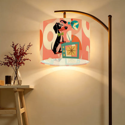 Atomic Doxie Dachshund Retro TV 50s Mid Century Lamp Shade